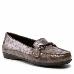 Chaussures Basses Mocassins GEOX - D Elidia A D162TA 000EP C5005 Dk Beige Gris