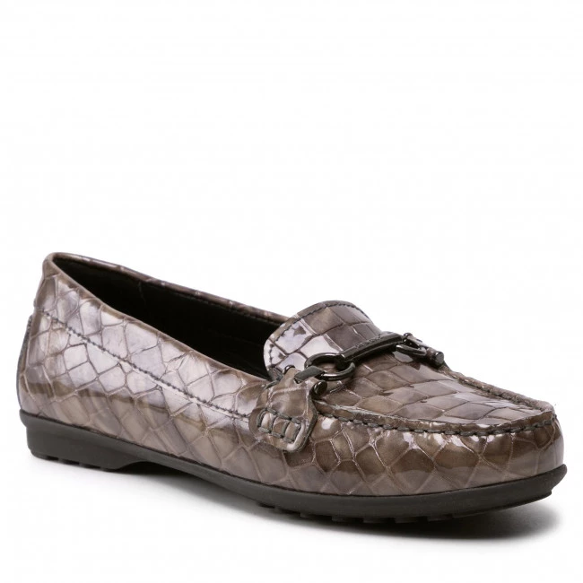 Chaussures Basses Mocassins GEOX - D Elidia A D162TA 000EP C5005 Dk Beige Gris