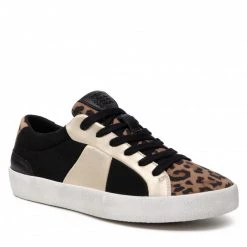 Chaussures Basses Sneakers GEOX - D Warley A D92FBA 0AU07 C9BR6 Black/Tobacco Noir, Multicolore