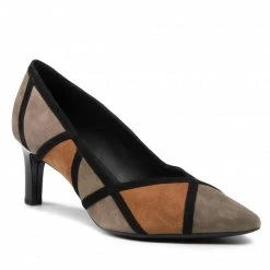 Chaussures Basses GEOX - D Bibbiana A D949CA 00021 C0312 Olive/Cognac Multicolore, Vert