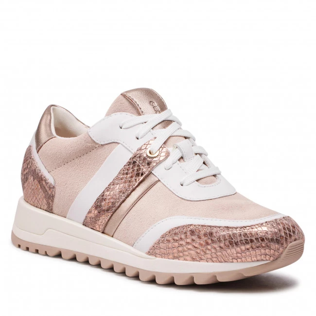 Chaussures Basses Sneakers GEOX - D Tabelya A D16AQA 085RY C1ZH8 White/Rose Gold Beige