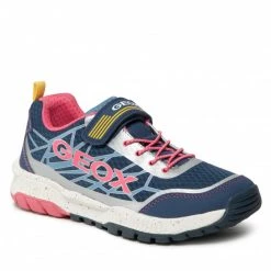 Chaussures Basses Sneakers GEOX - J Tuono G. A J25GEA 014CE C4B7G D Avio/Coral Bleu Marine
