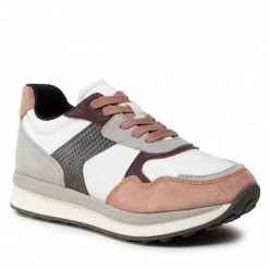 Chaussures Basses Sneakers GEOX - D Runntix B D25RRB 0FU22 C1962 White/Dk Rose Blanc, Multicolore