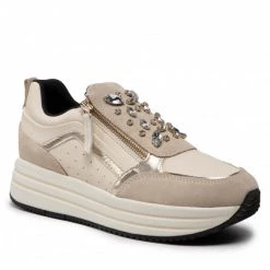 Chaussures Basses Sneakers GEOX - D Kency B D26QHB 02285 CH65K Lt Taupe/Cream Beige