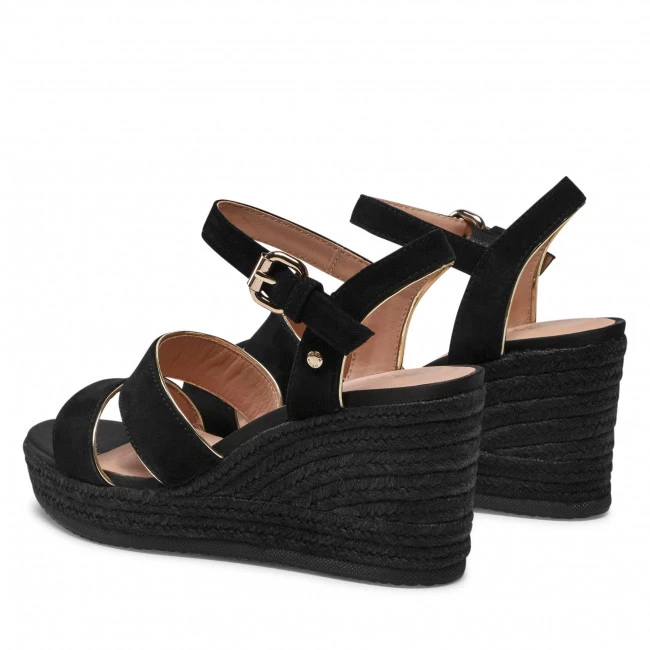 Mules Et Sandales Espadrilles GEOX - D Ponza B D15GVB 021BN C0495 Black/Gold Noir â Image 3