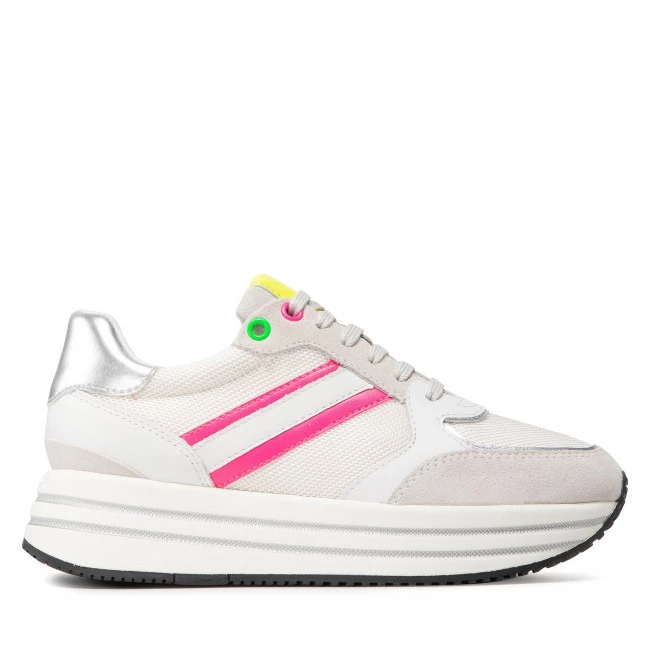 Chaussures Basses Sneakers GEOX - D Kency B D16QHB 08514 C1441 White/Fluofchsia Blanc â Image 2