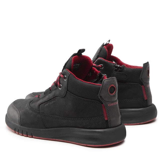 Chaussures Basses Sneakers GEOX - J Aeranter B. Abx A J04CYA 0CL11 C0260 D Black/Dk Red Noir â Image 3