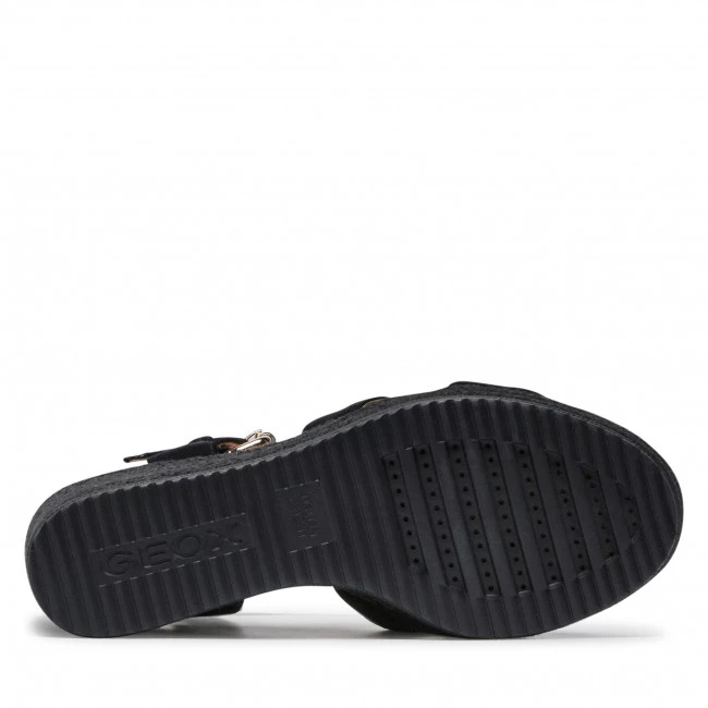 Mules Et Sandales Espadrilles GEOX - D Ponza B D15GVB 021BN C0495 Black/Gold Noir â Image 4