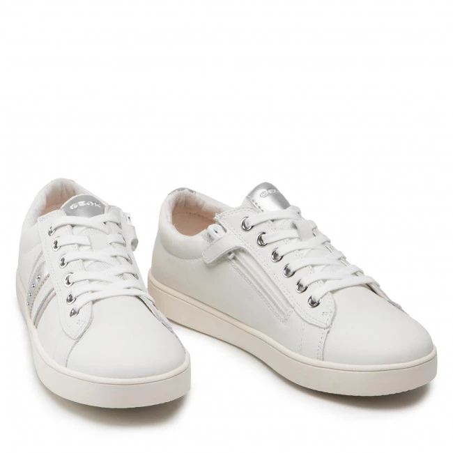 Chaussures Basses Sneakers GEOX - J Kathe G. F J16EUF 00085 C0007 S White/Silver Blanc – Image 5