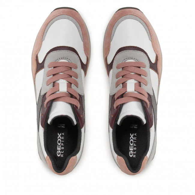 Chaussures Basses Sneakers GEOX - D Runntix B D25RRB 0FU22 C1962 White/Dk Rose Blanc, Multicolore â Image 5